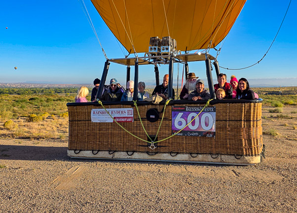 Albuquerque International Balloon Fiesta - safe landing. Picture taken by tribal police before ground crew arrived.